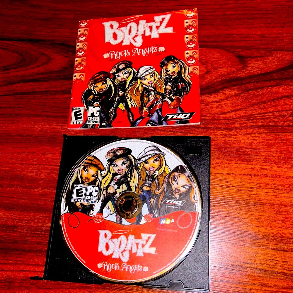 Retro THQ BRATZ Rock Angelz PC CD ROM Sofrware RARE /CD & Manual Only HTF